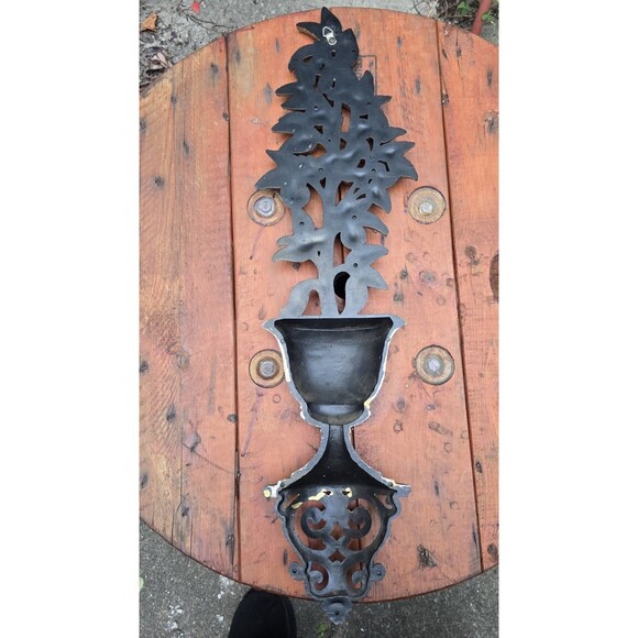 Gold Topiary Floral Wall Hanging HOMCO 1969 Vintage Hollywood Regency 23” 7151 - Picture 5 of 6